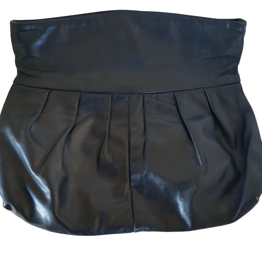 Vintage North Country Pocketbook Black Clutch Leather Handbag Bag